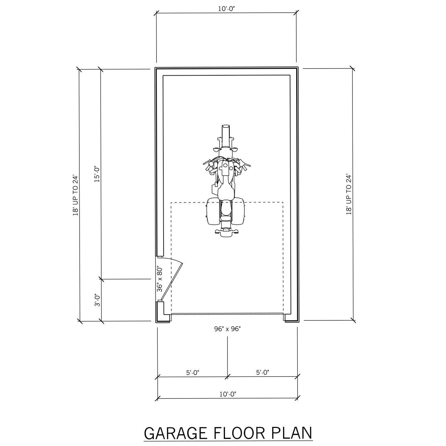 10' Wide Garage Plans – 18' to 24' Deep