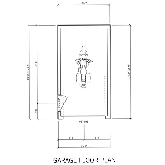 10' Wide Garage Plans – 18' to 24' Deep