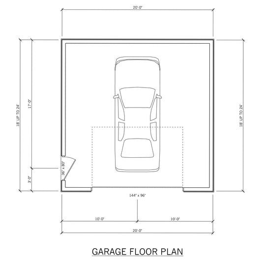 20' Wide Garage Plans – 18' to 24' Deep