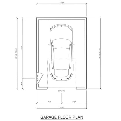 14' Wide Garage Plans – 18' to 24' Deep