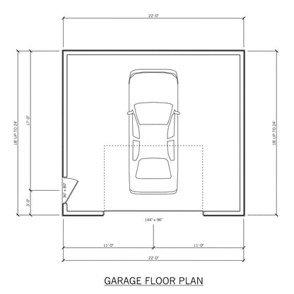 22' Wide Garage Plans – 18' to 24' Deep