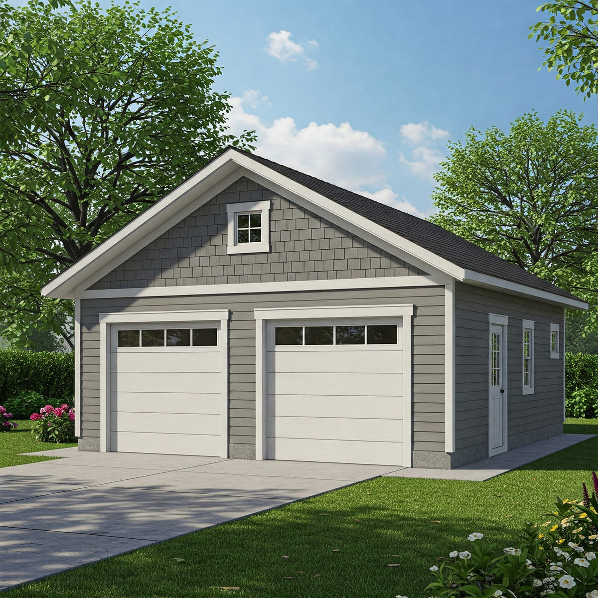 Double R Garage Double Car Garage Plans Ontario – Permit-Ready Detached Garage (Multip ...
