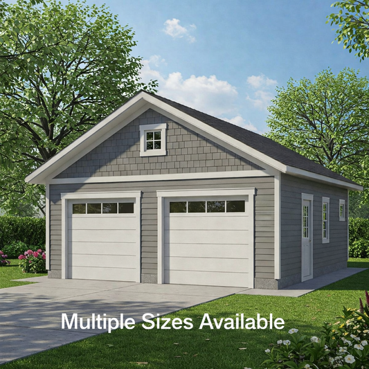 Double Car Garage Plans Ontario – Permit-Ready Detached Garage (Multiple Sizes)